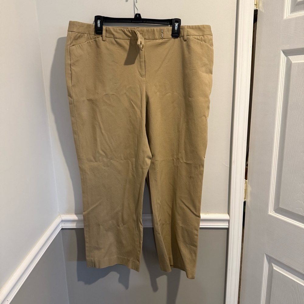 Rafaella Women's Plus-Size Curvy Fit Gabardine Bootcut Pants 18W